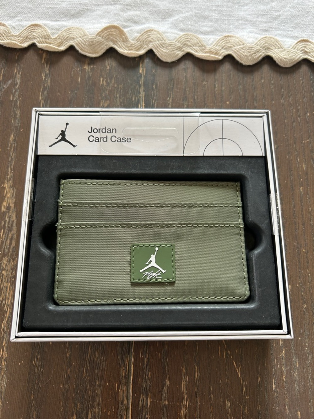 Jordan Olive Card Case with Jumpman Patch